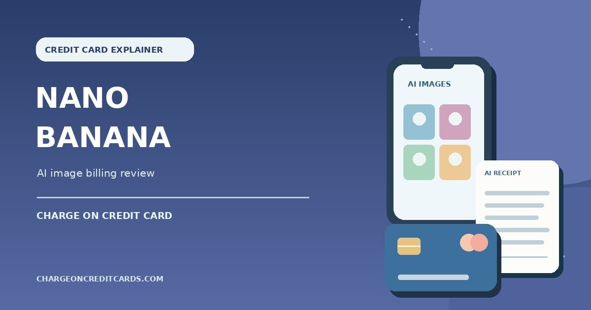 Illustration of AI image generation credits, receipt, and credit card for an unfamiliar Nano Banana charge.