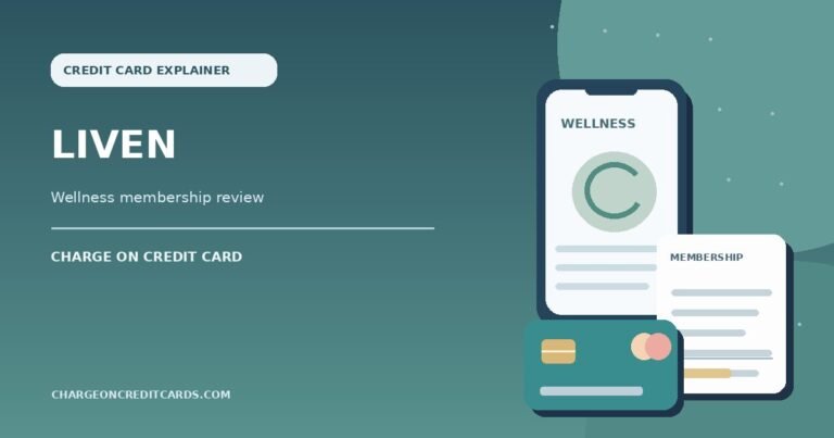 Illustration of Liven wellness app membership, renewal receipt and credit card.