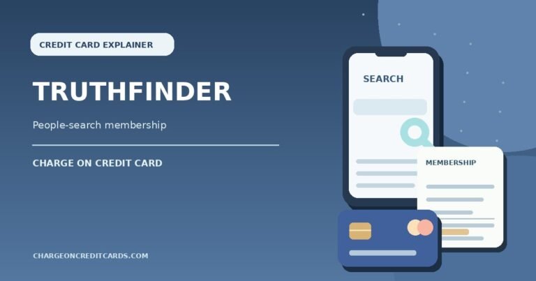 What is TruthFinder Charge on Credit Card? 6 Illustration of a people-search account and subscription receipt for a TruthFinder credit card charge.