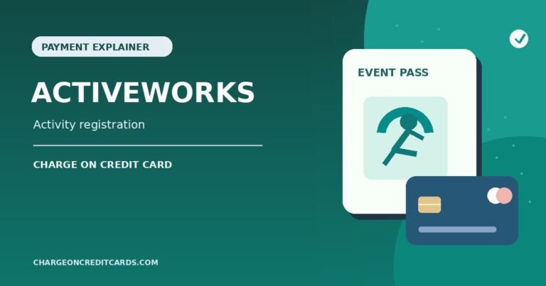 Illustration of race registration, a calendar, and a payment card representing an ActiveWorks charge.