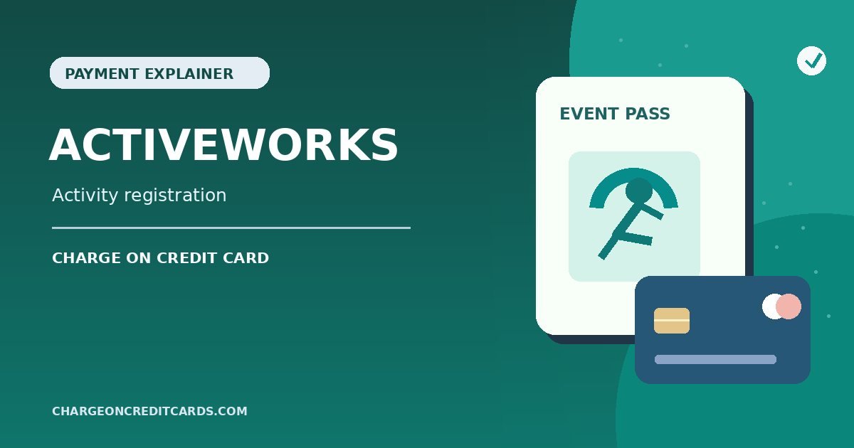 Illustration of race registration, a calendar, and a payment card representing an ActiveWorks charge.
