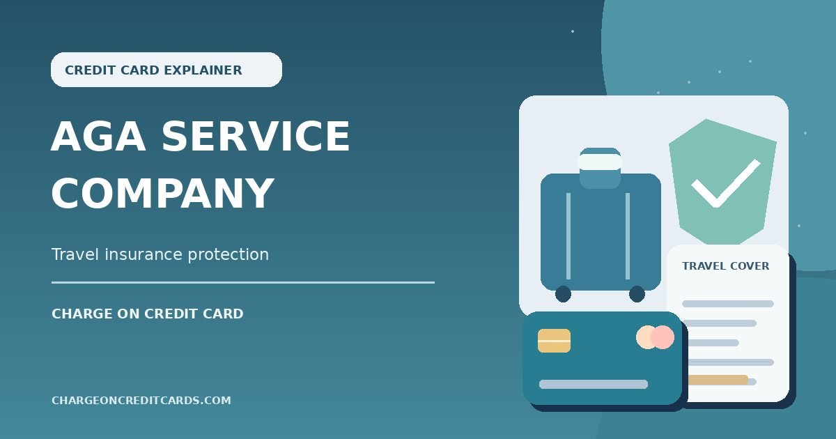 What is AGA Service Company Charge on Credit Card? 1 Illustration of a travel insurance confirmation, ticket booking, and credit card representing an AGA Service Company charge.