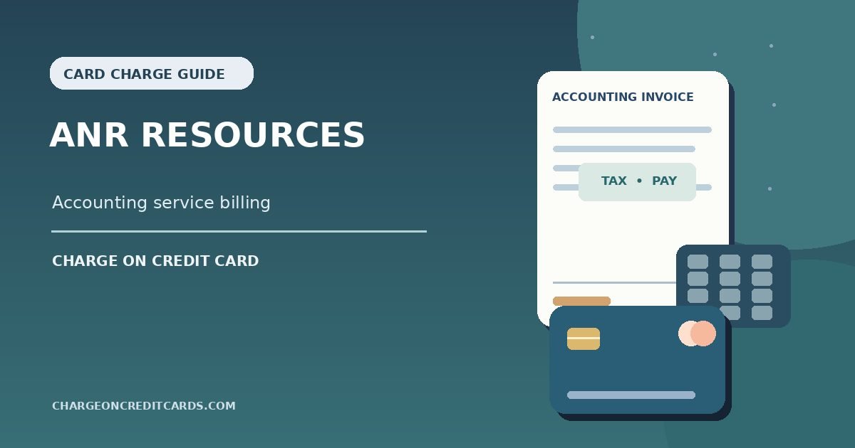 Illustration of an accounting invoice, calculator and credit card for an ANR Resources statement charge.