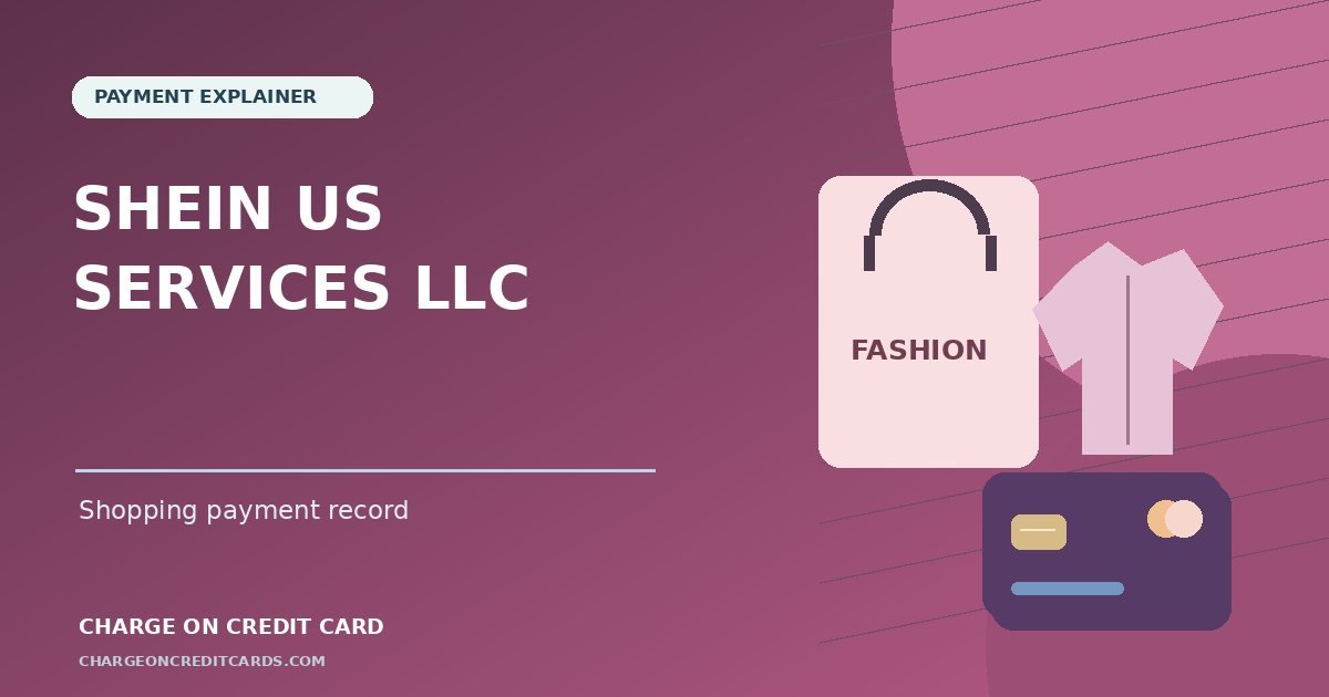 Illustration of a SHEIN clothing order and a credit card billing statement.