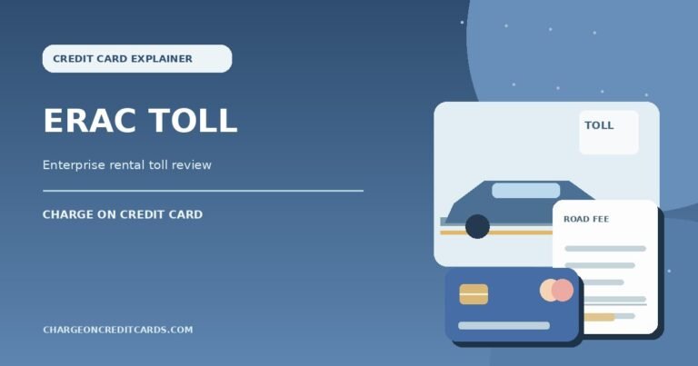 Illustration of Enterprise-style rental toll road trip, toll invoice and payment card.