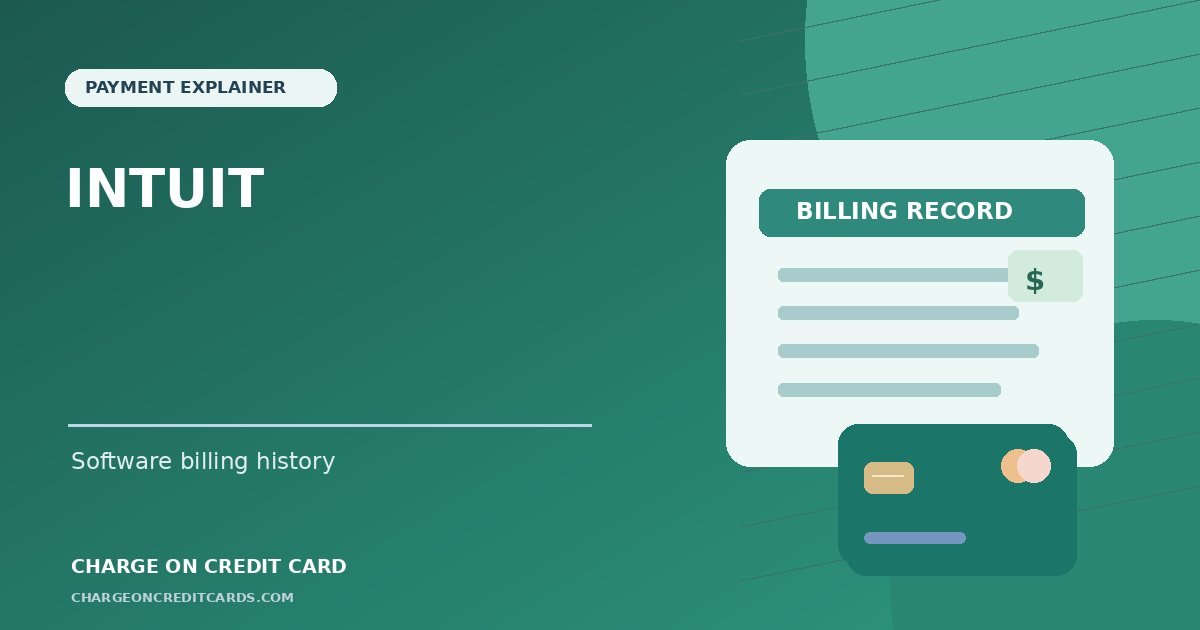 Illustration of an Intuit software billing invoice, laptop and credit card.