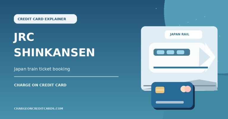Illustration of a Japanese Shinkansen train ticket reservation, booking receipt, and credit card for a JRC Shinkansen charge.