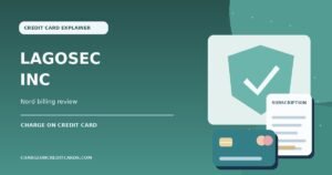 Security shield and subscription billing receipt illustrating a Lagosec Inc card charge.
