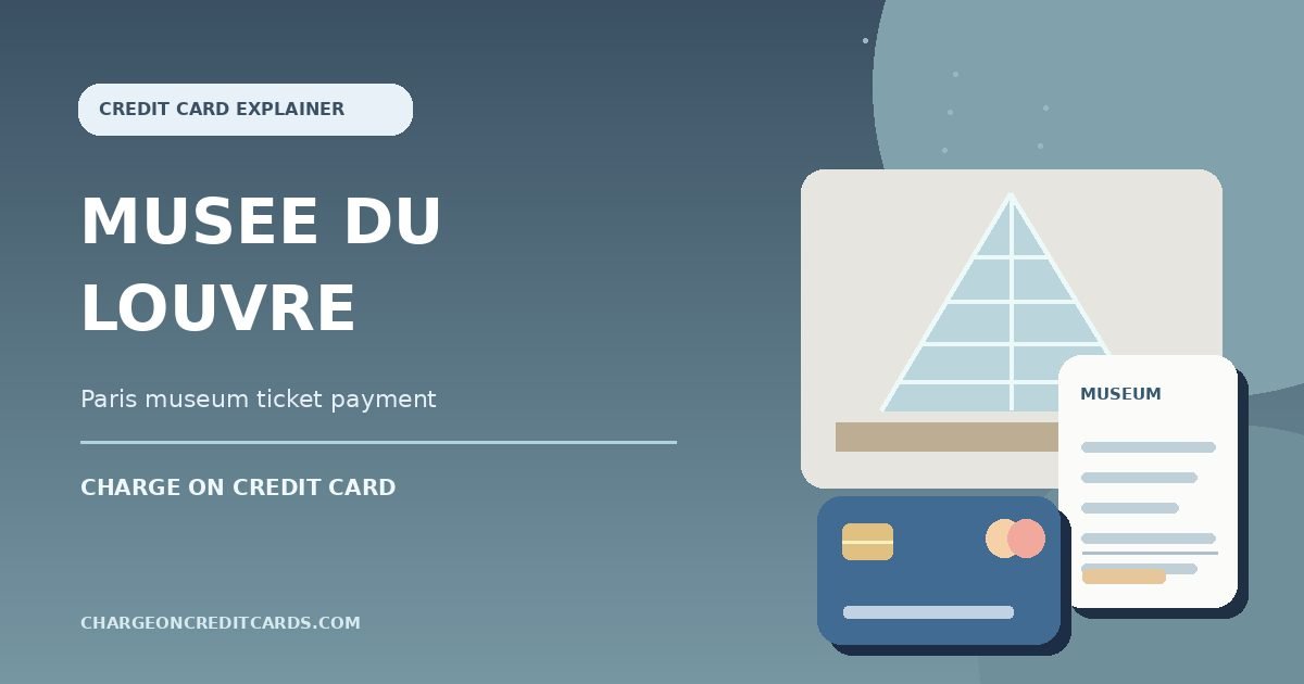Illustration of Louvre museum pyramid tickets and a credit card for EPA du Musée du Louvre.