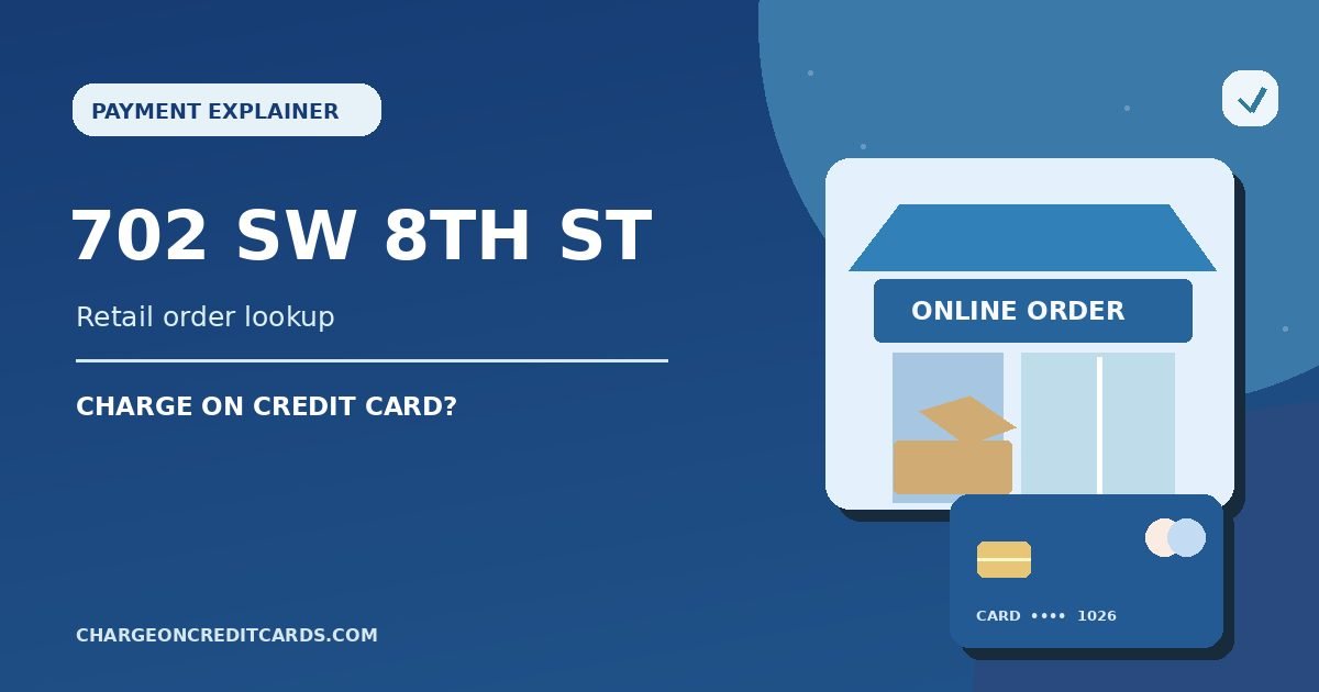Illustration of a Walmart-related card statement and an address verification for a 702 SW 8th St charge.