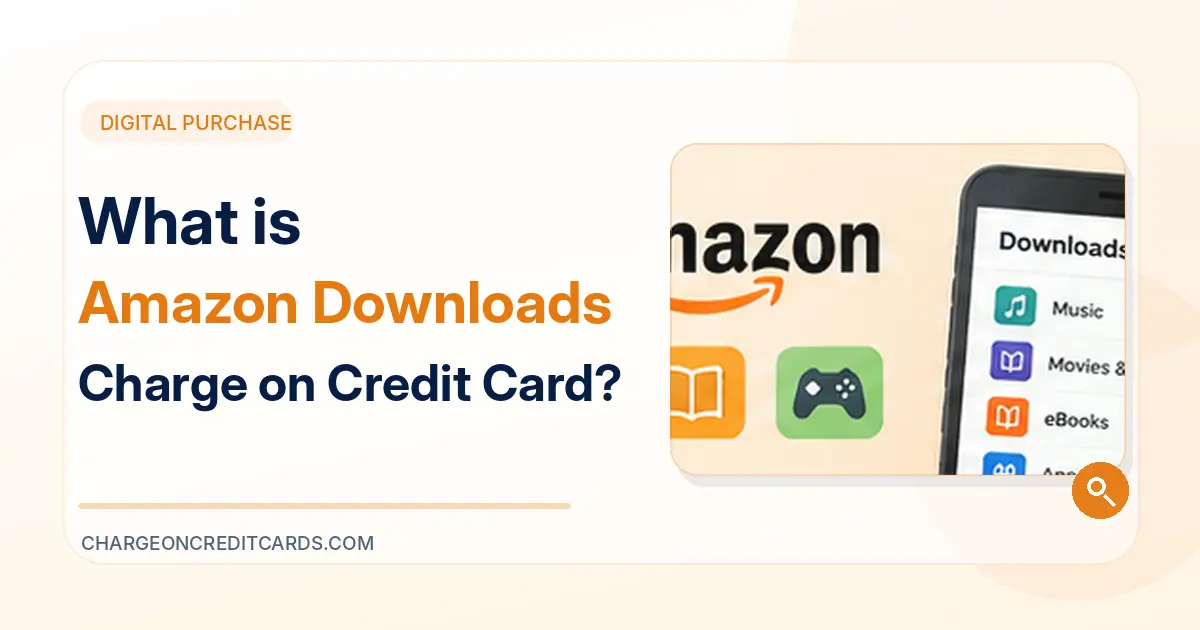 Amazon Downloads charge illustration with digital media icons and mobile device