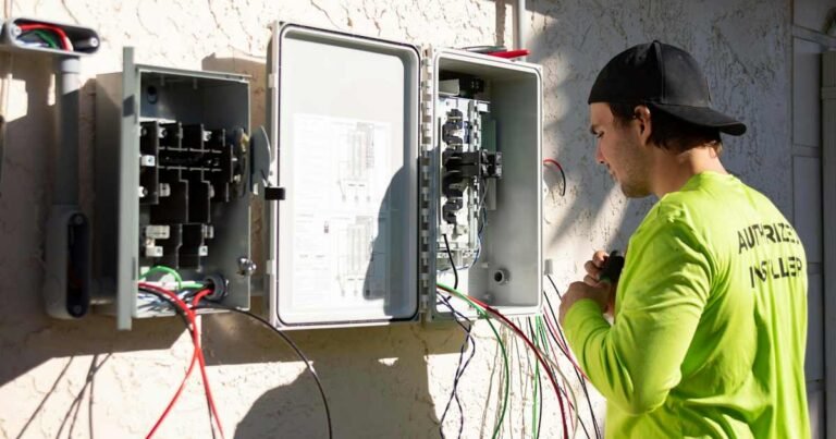 Electricity service worker illustrating a Texas utility bill