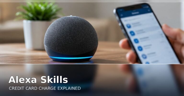 Alexa Skills charge on credit card, illustration for identifying unfamiliar statement transactions