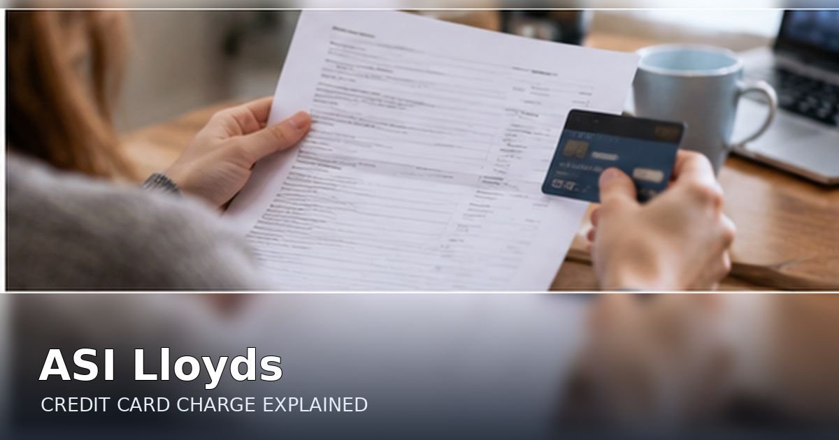 ASI Lloyds charge on credit card, illustration for identifying unfamiliar statement transactions