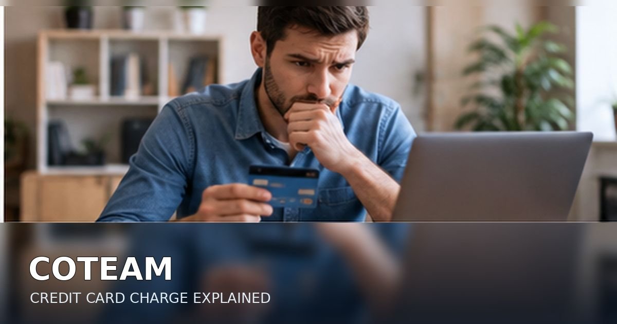 Coteam charge on credit card, illustration for identifying unfamiliar statement transactions