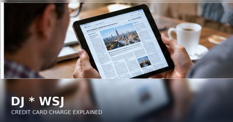 DJ * WSJ Charge on Credit Card? 2 DJ WSJ charge on credit card, illustration for identifying unfamiliar statement transactions