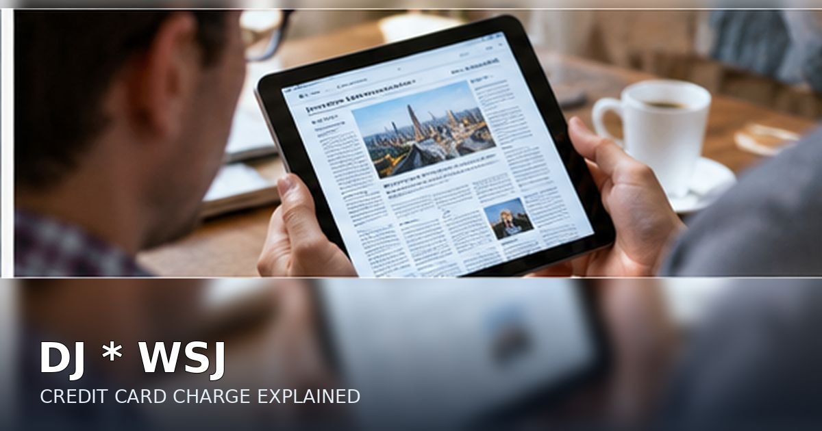 DJ WSJ charge on credit card, illustration for identifying unfamiliar statement transactions