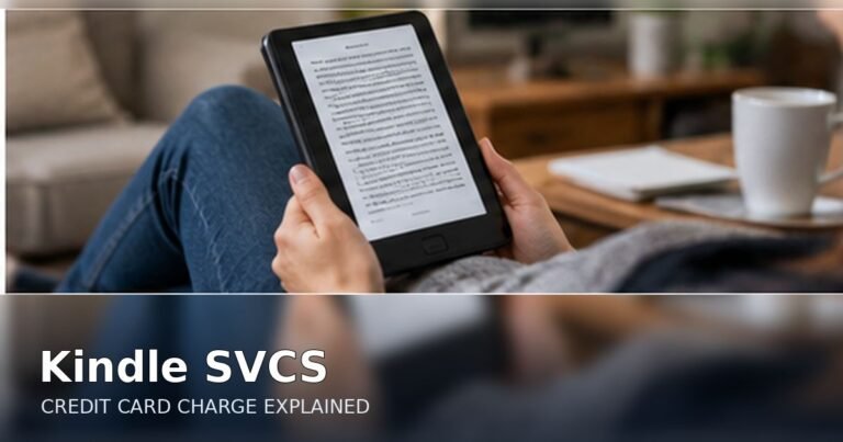 Kindle SVCS charge on credit card, illustration for identifying unfamiliar statement transactions