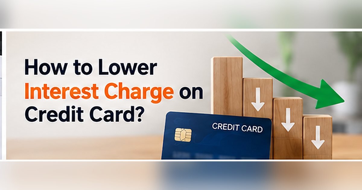 Lower Interest Charge on Credit Card: 9 Tips 1 Credit card beside downward bars illustrating lower credit card interest charges