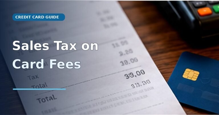 Restaurant credit card receipt with a payment processing fee and sales tax