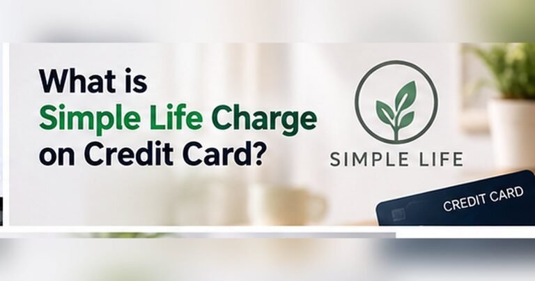 Simple Life subscription branding with a credit card showing a possible billing charge
