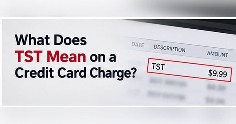 Credit card statement highlighting a TST restaurant payment descriptor