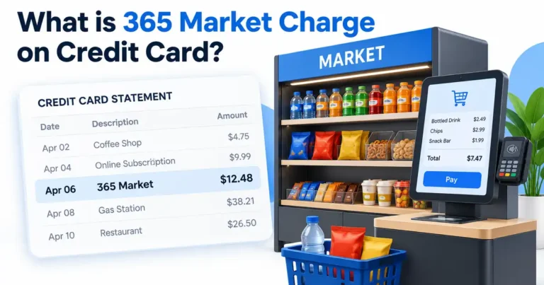 365 Market charge illustration with self-service snack market and payment kiosk